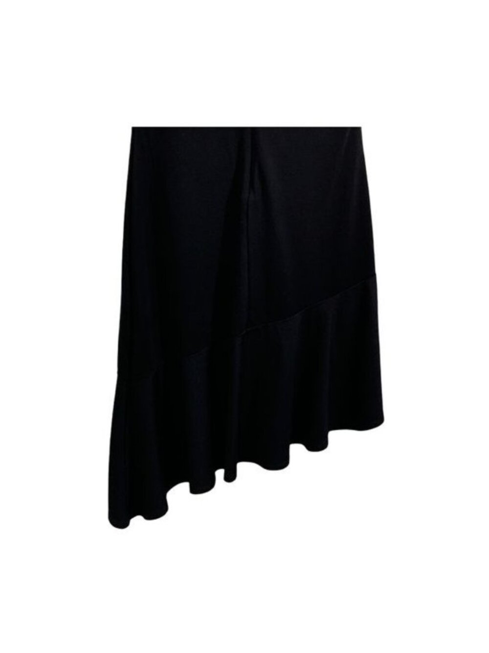 Bar III Dress Womens Medium Black Asymmetrical Hem Sleeveless Midi V Neck - Picture 6 of 8